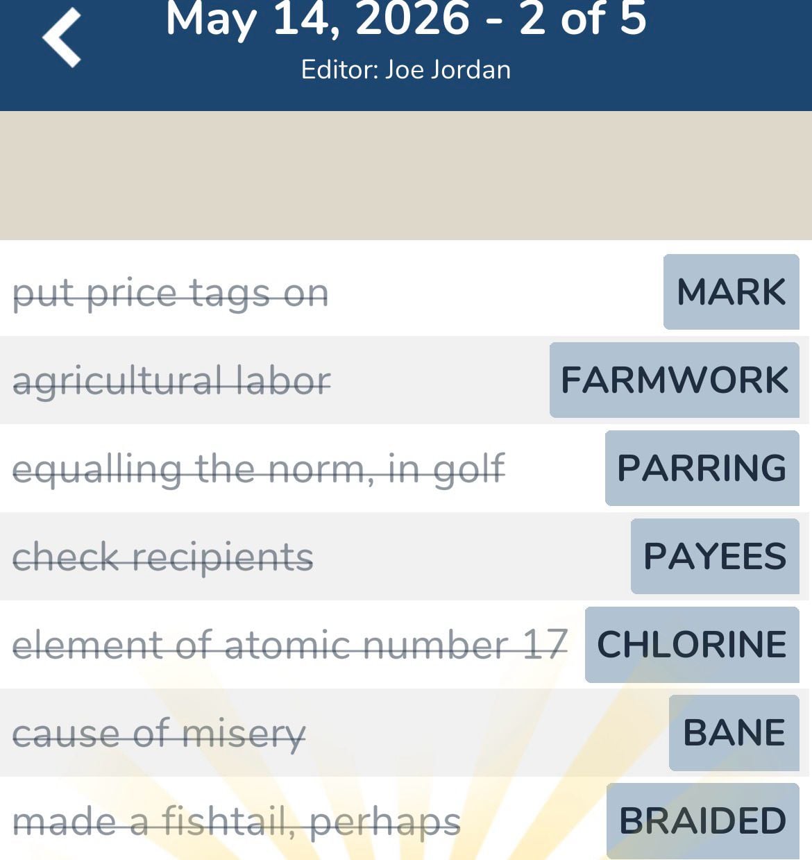 7 Little Words May 14 2026 2 7 Little Words May 14 2026 2