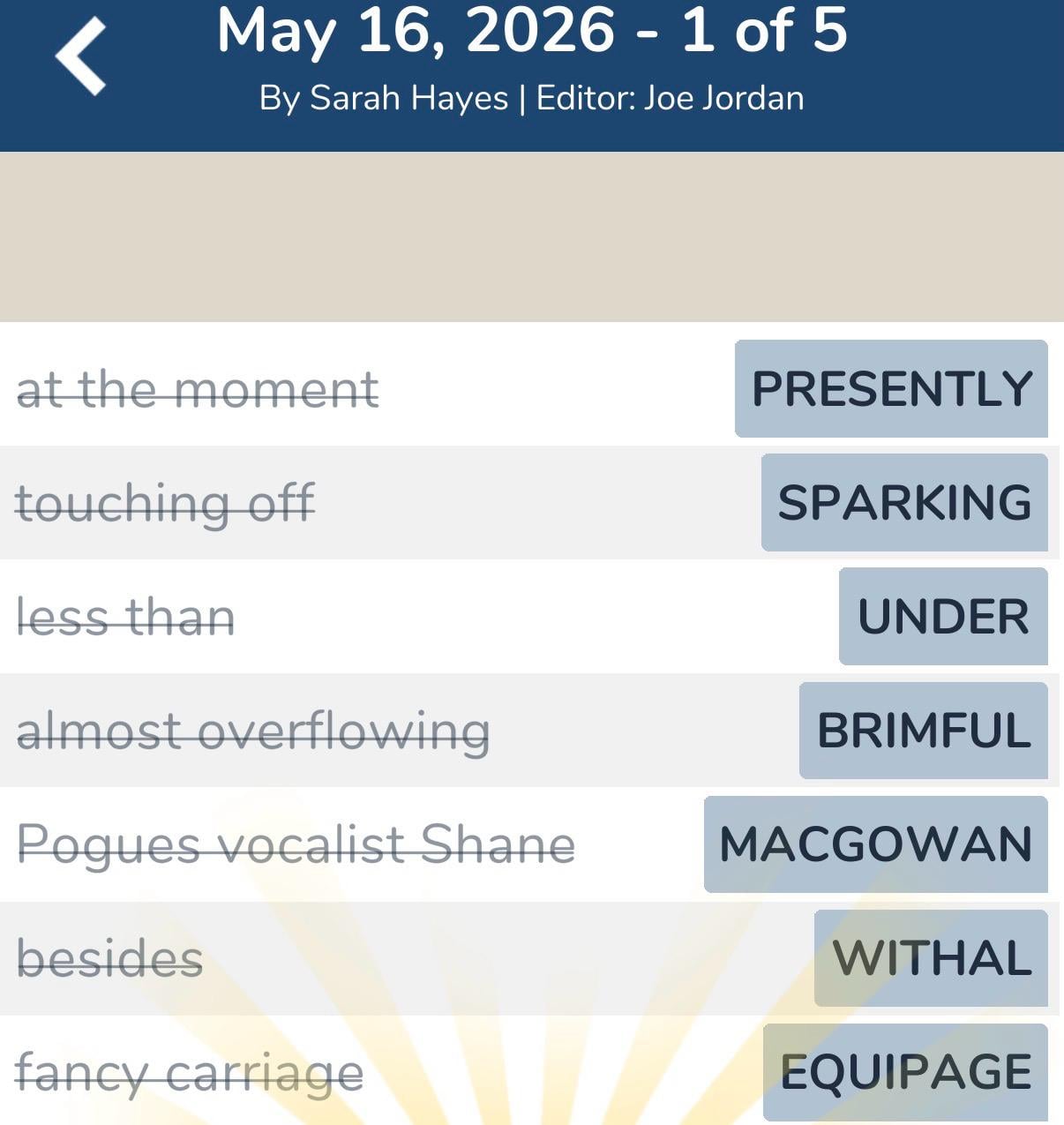 7 Little Words May 16 2026 1 7 Little Words May 16 2026 1
