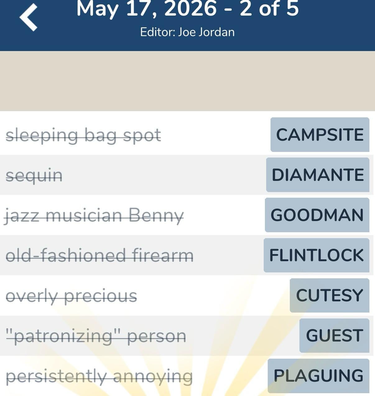 7 Little Words May 17 2026 2