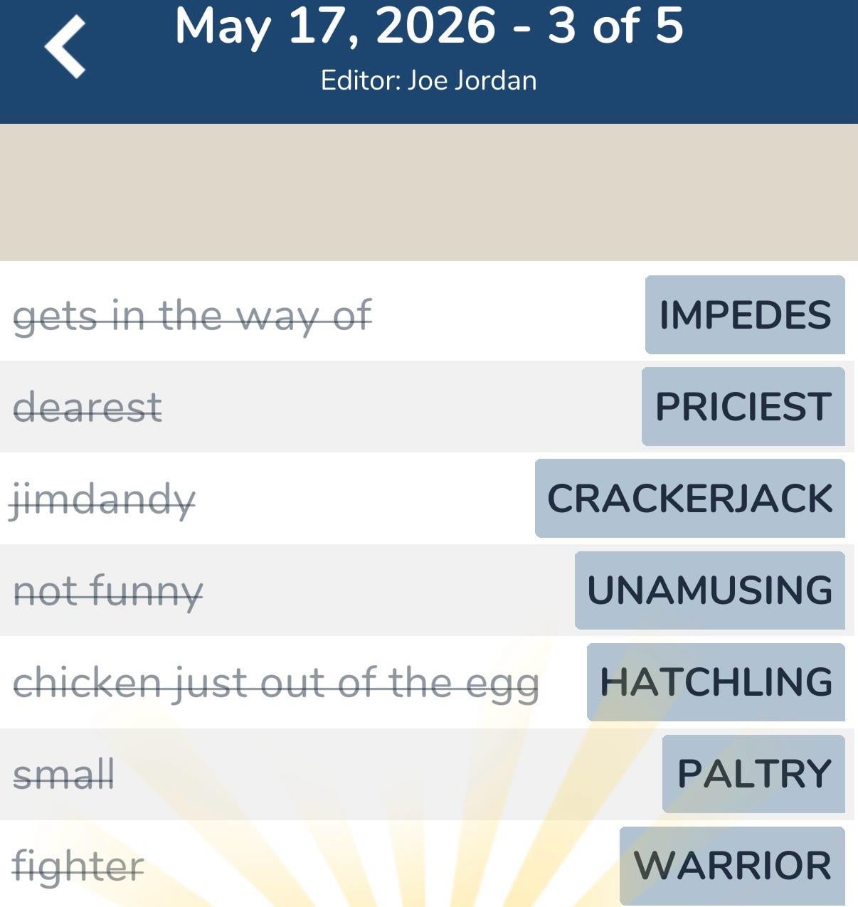 7 Little Words May 17 2026 3