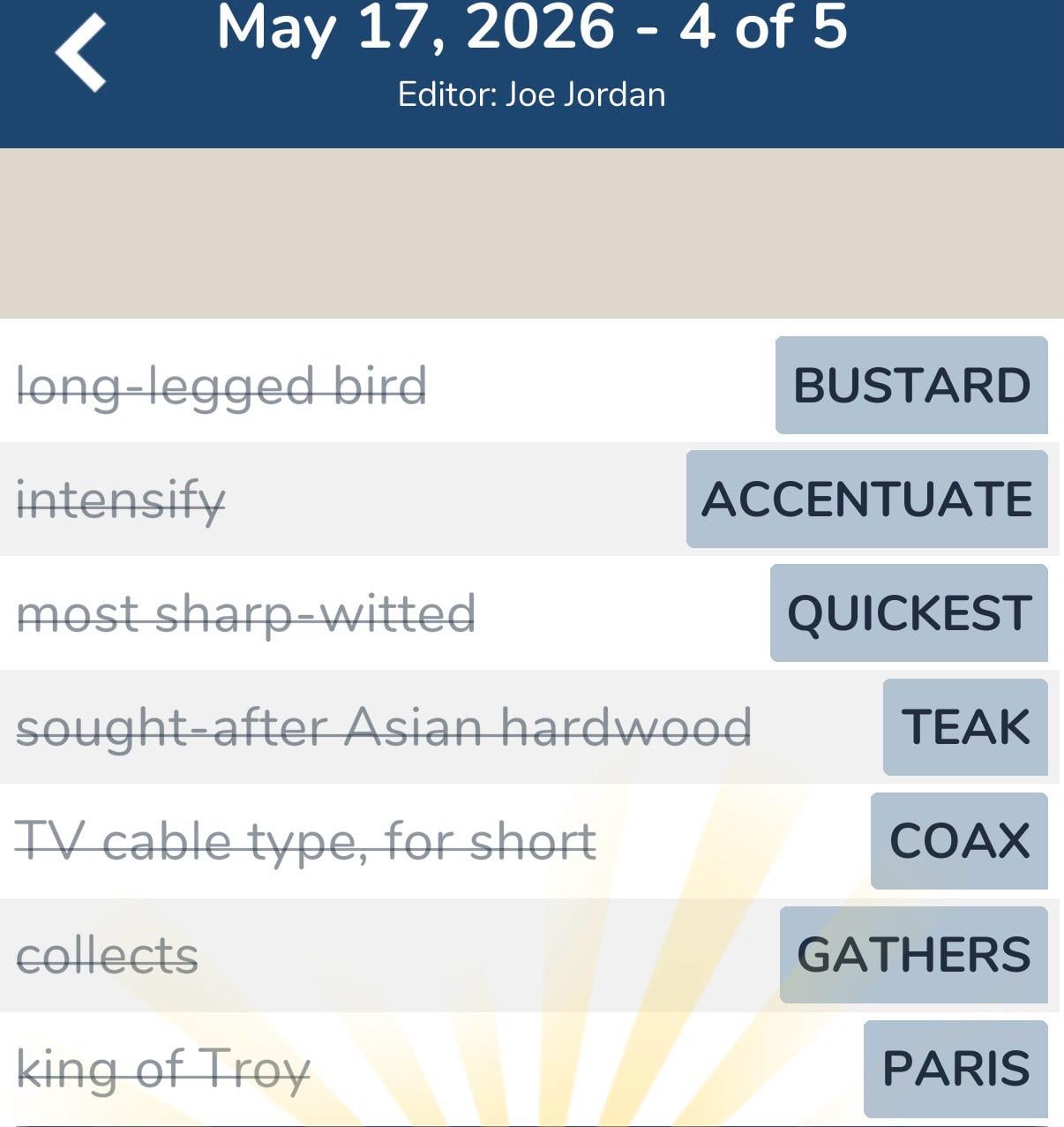 7 Little Words May 17 2026 4
