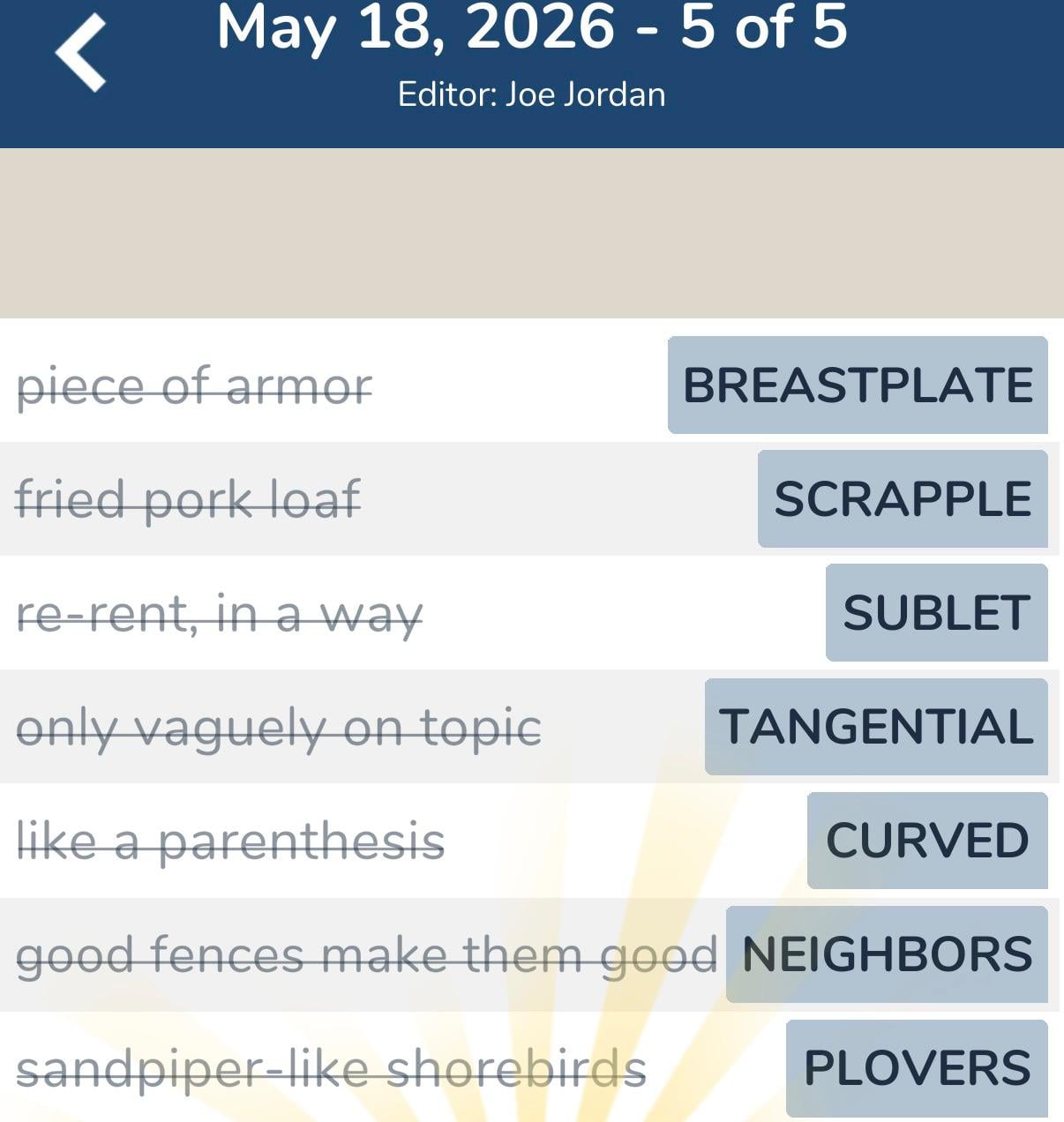 7 Little Words May 18 2026 5