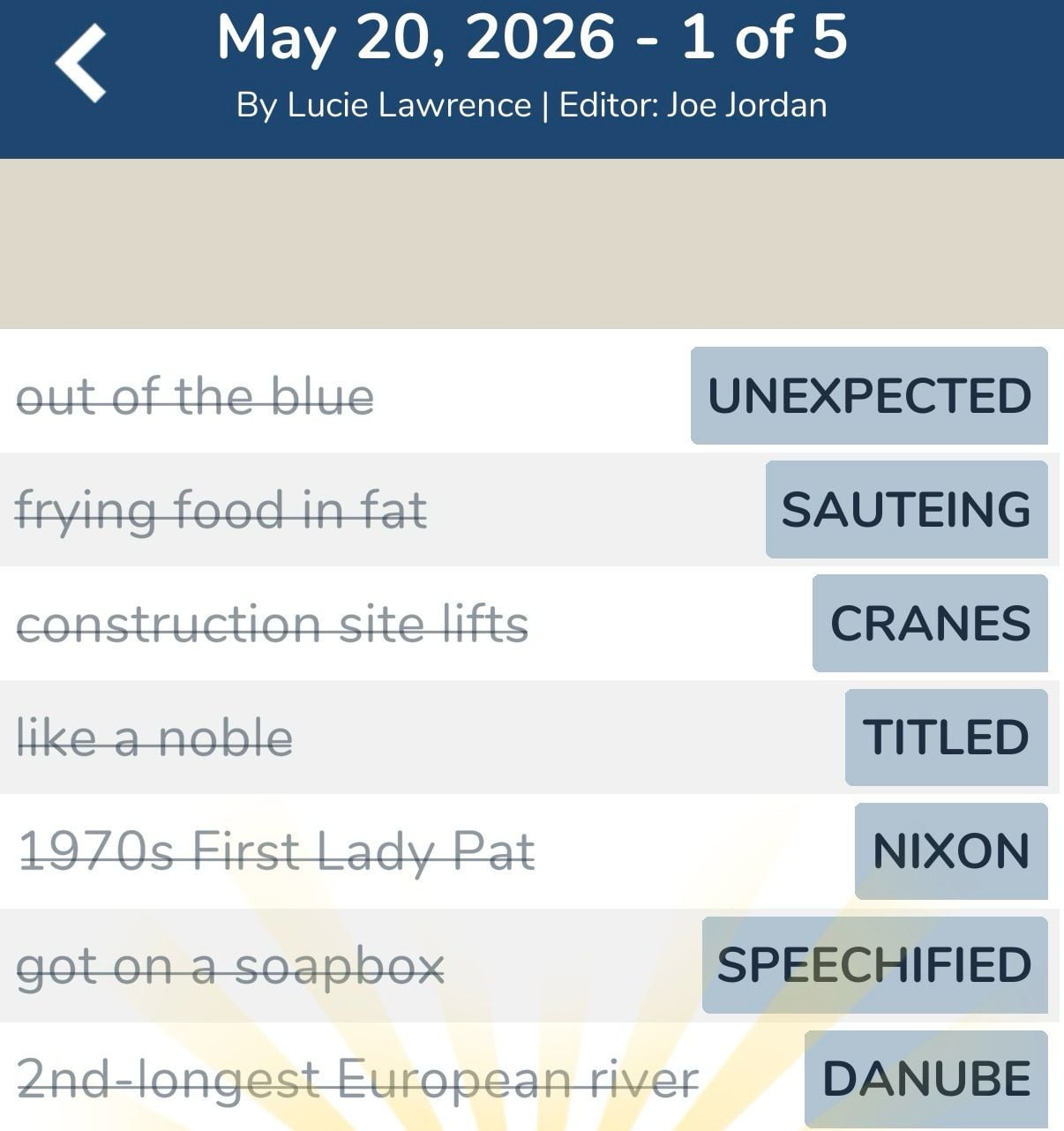 7 Little Words May 20 2026 1 7 Little Words May 20 2026 1