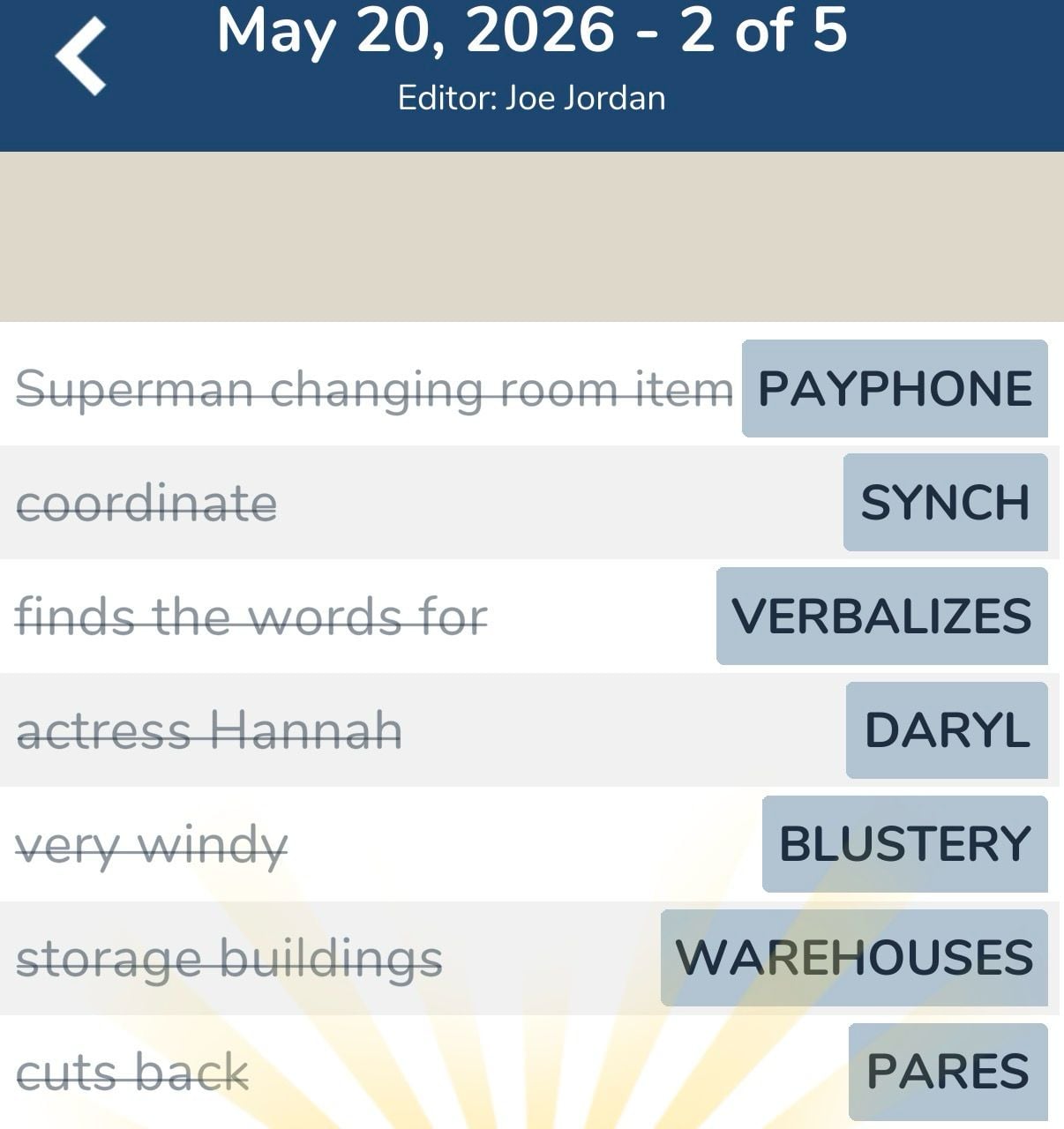 7 Little Words May 20 2026 2 7 Little Words May 20 2026 2