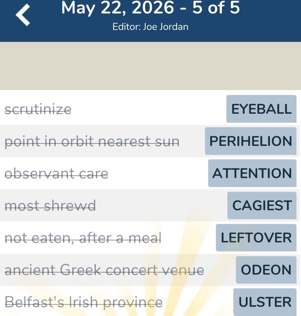 7 Little Words May 22 2026 5 7 Little Words May 22 2026 5