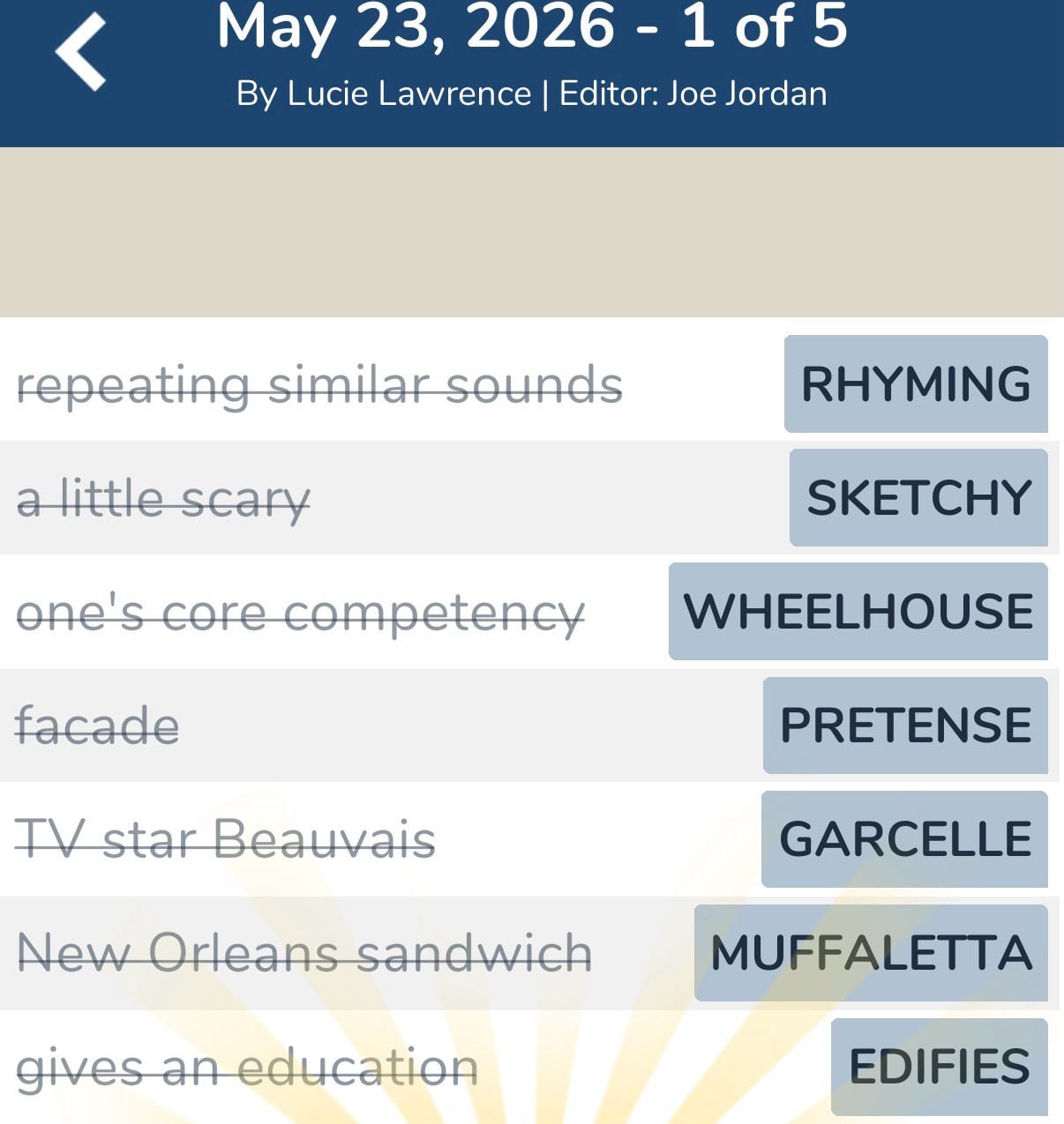 7 Little Words May 23 2026 1