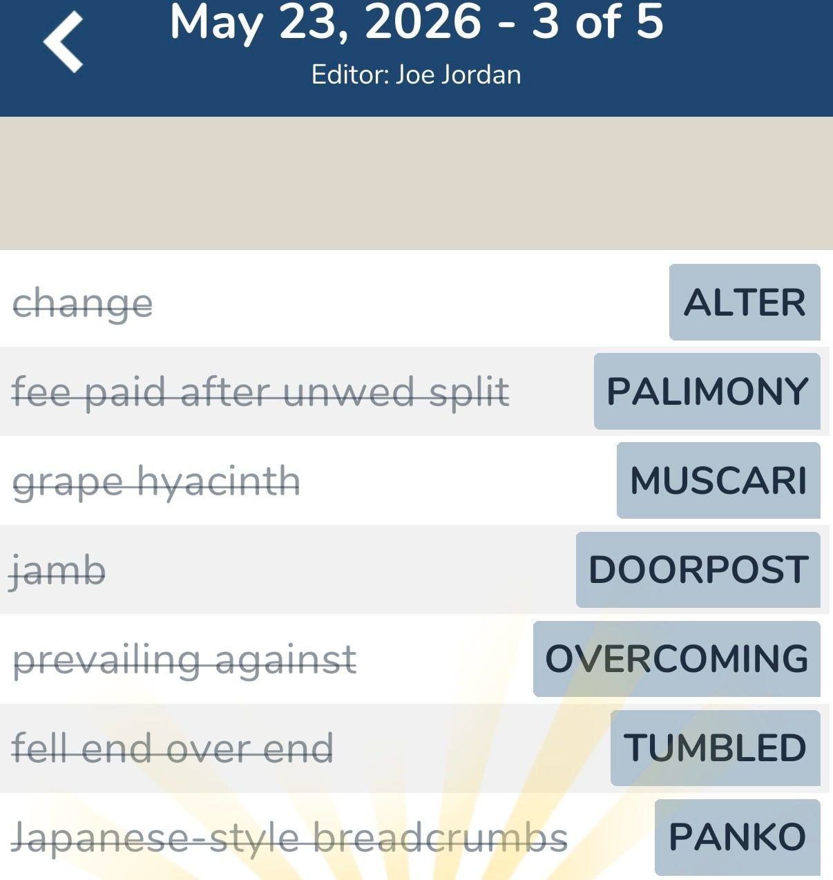 7 Little Words May 23 2026 3