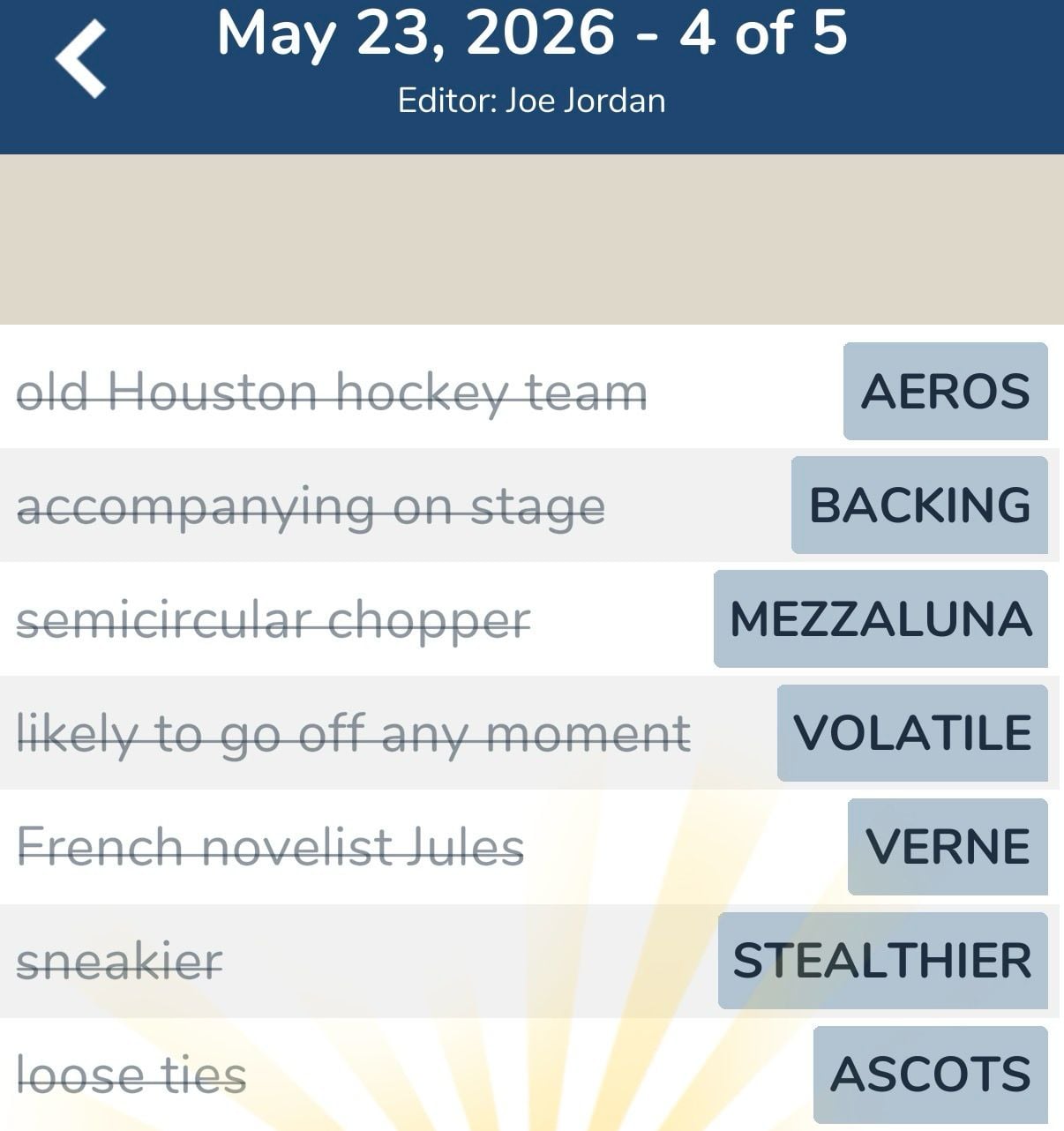7 Little Words May 23 2026 4
