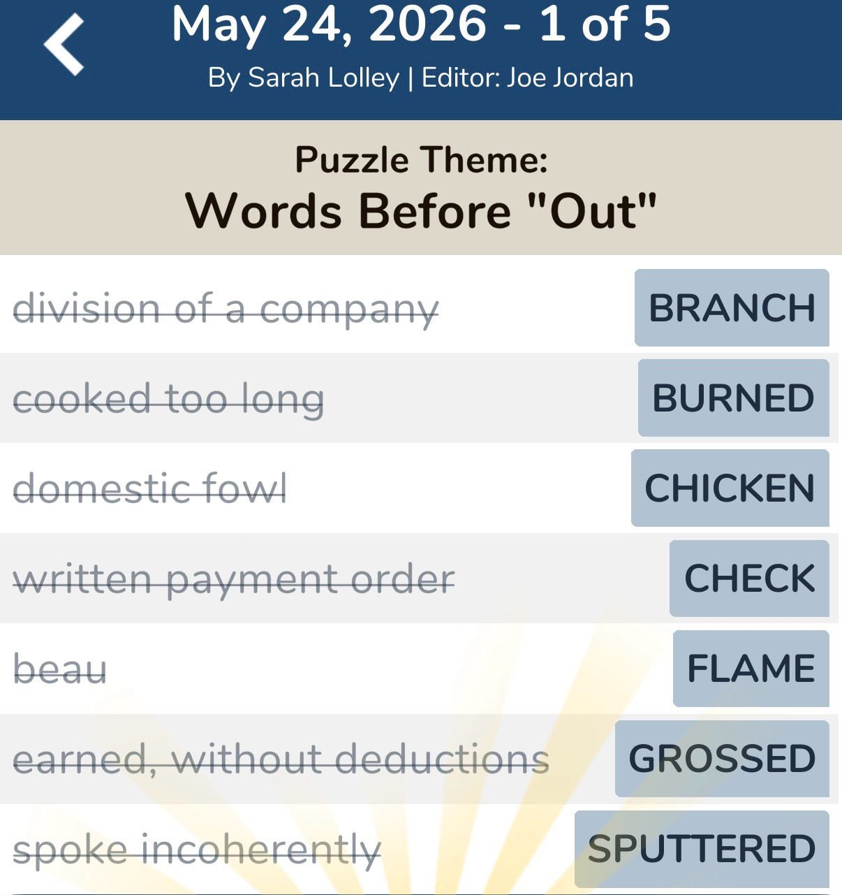 7 Little Words May 24 2026 1 7 Little Words May 24 2026 1