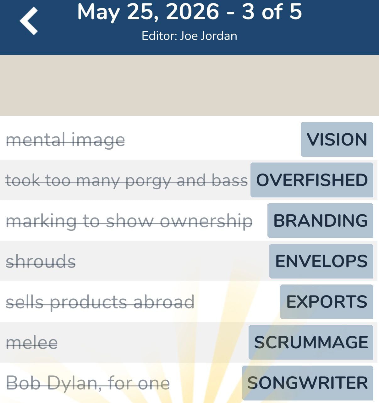 7 Little Words May 25 2026 3 7 Little Words May 25 2026 3