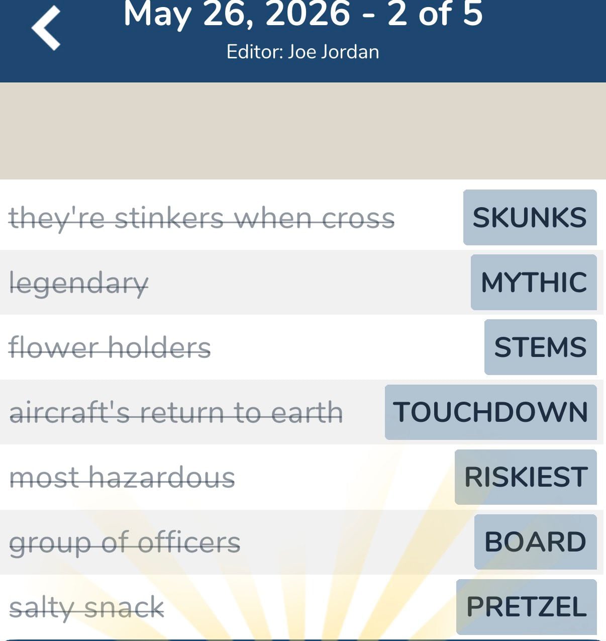 7 Little Words May 26 2026 2 7 Little Words May 26 2026 2