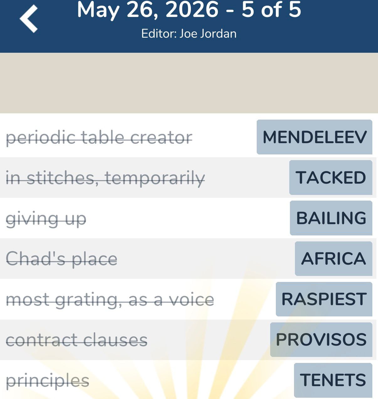 7 Little Words May 26 2026 5 7 Little Words May 26 2026 5