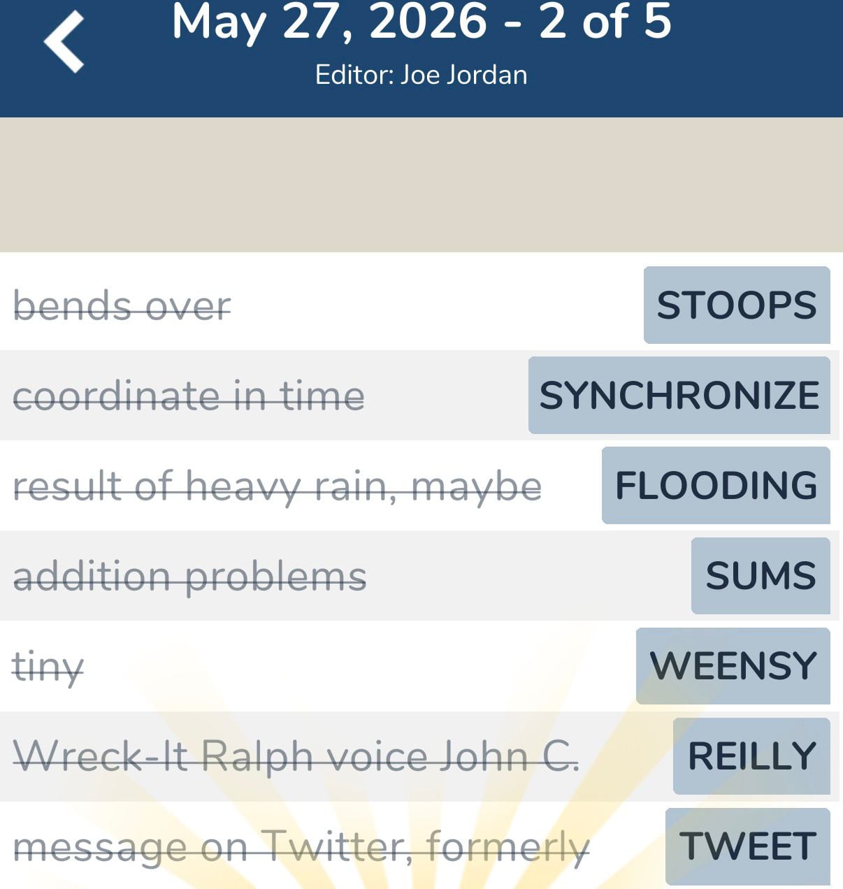 7 Little Words May 27 2026 2 7 Little Words May 27 2026 2