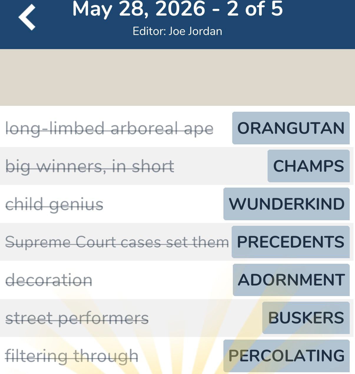 7 Little Words May 28 2026 2 7 Little Words May 28 2026 2