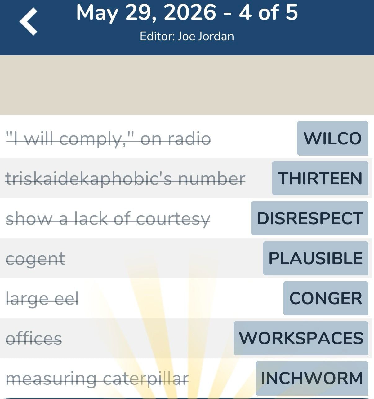 7 Little Words May 29 2026 4 7 Little Words May 29 2026 4
