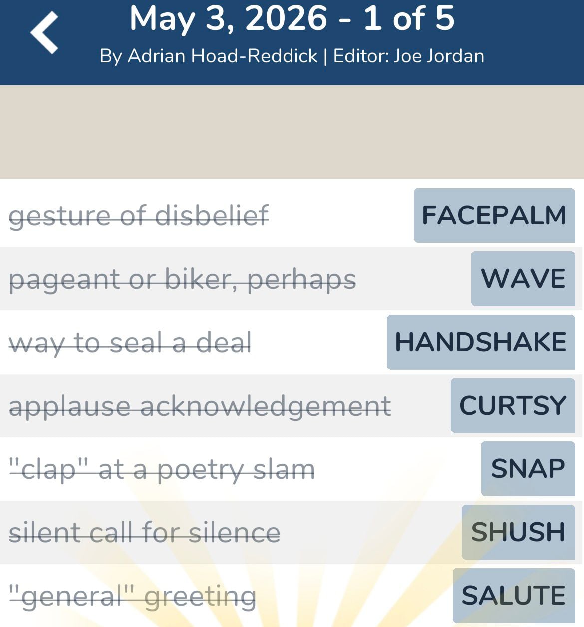 7 Little Words May 3 2026 1