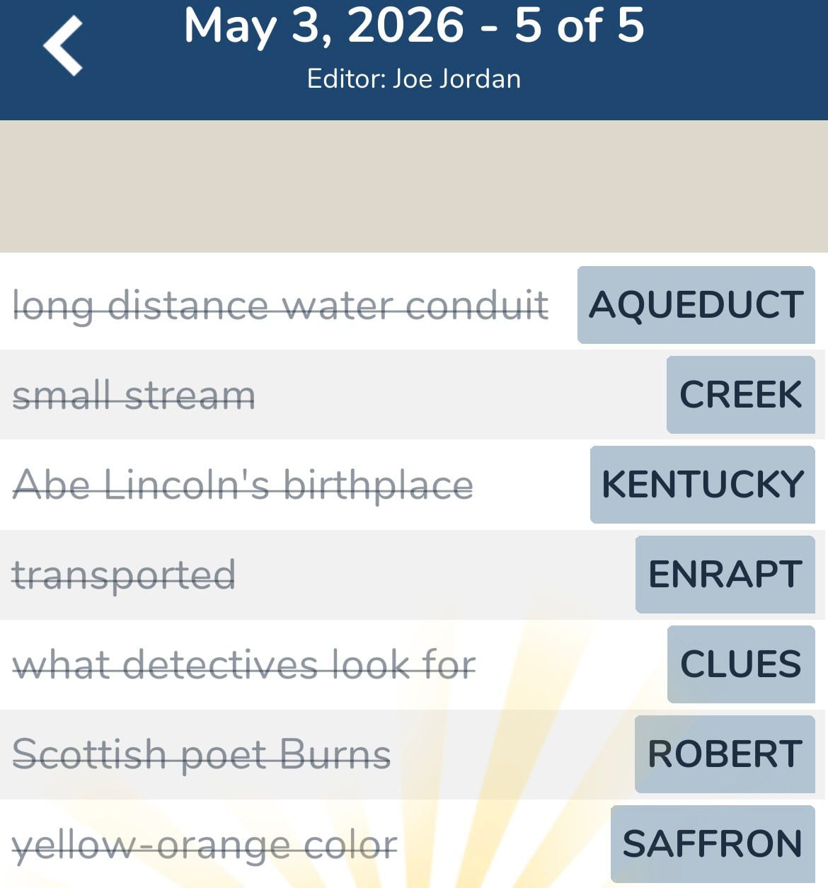 7 Little Words May 3 2026 5