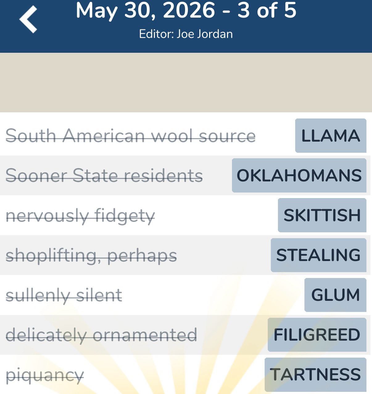 7 Little Words May 30 2026 3 7 Little Words May 30 2026 3