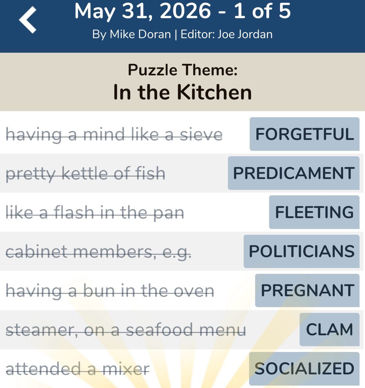 7 Little Words May 31 2026 1