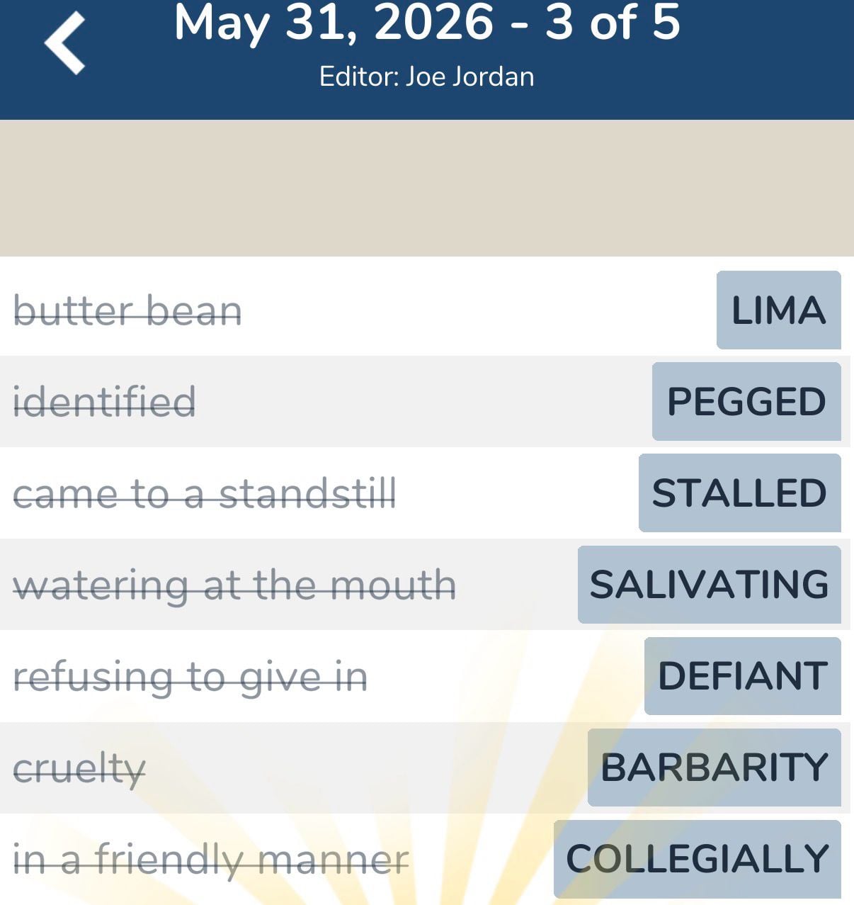 7 Little Words May 31 2026 3
