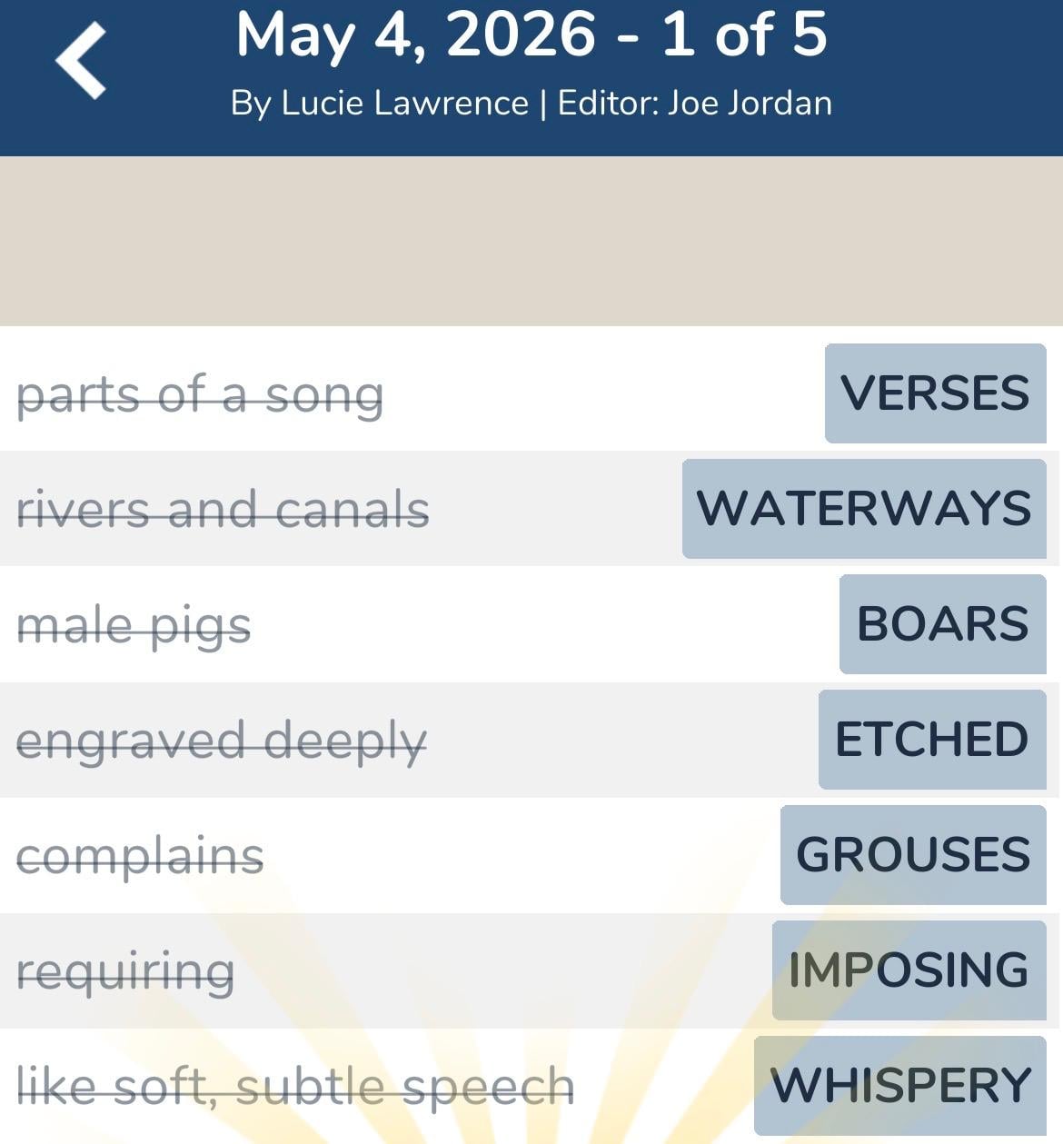 7 Little Words May 4 2026 1