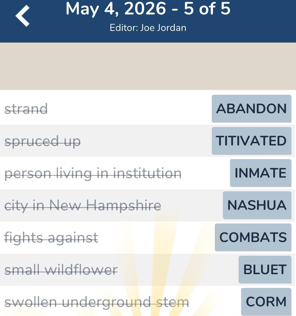 7 Little Words May 4 2026 5