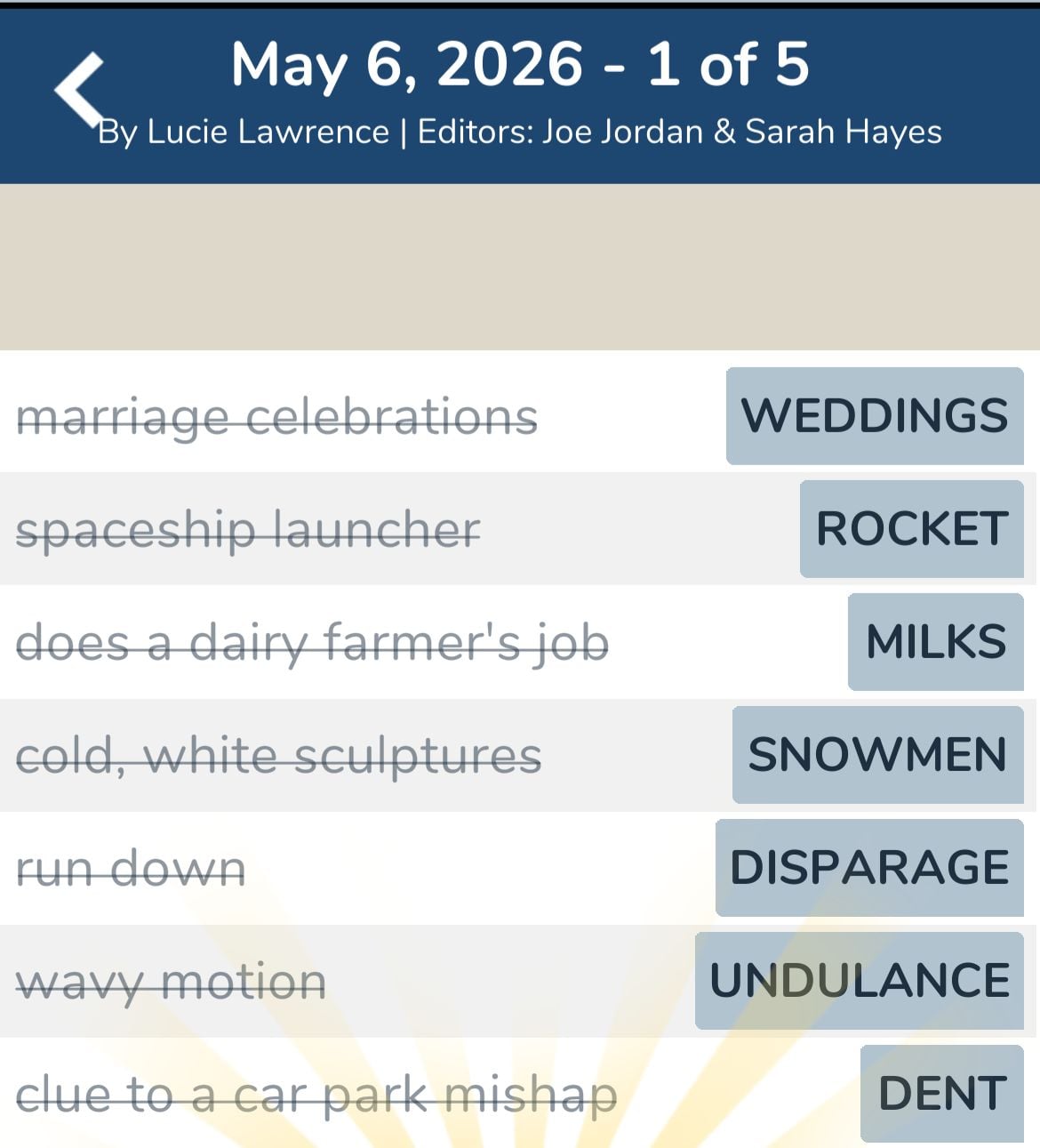 7 Little Words May 6 2026 1