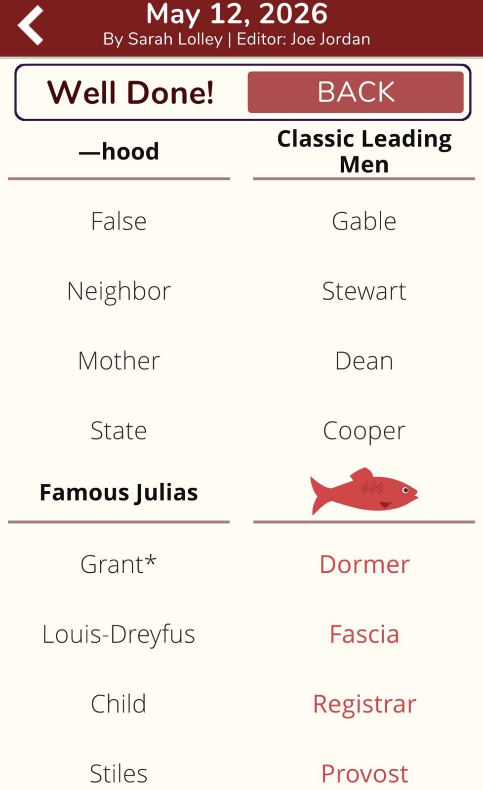 7 Little Words Red Herring May 12 2026