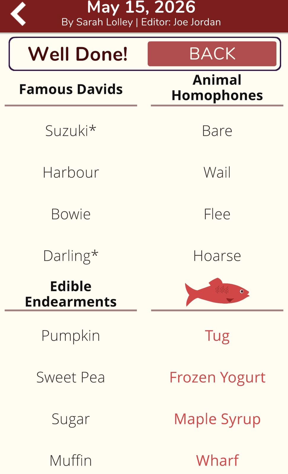 7 Little Words Red Herring May 15 2026
