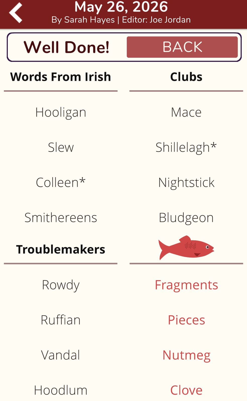 7 Little Words Red Herring May 26 2026 7 Little Words Red Herring May 26 2026