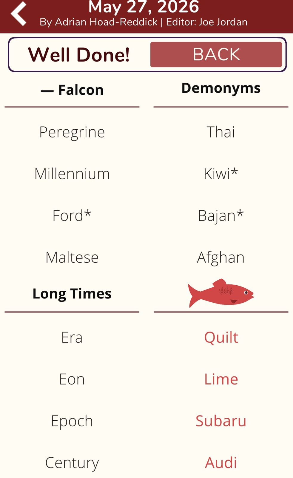 7 Little Words Red Herring May 27 2026 7 Little Words Red Herring May 27 2026