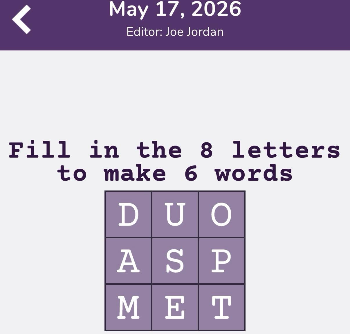 7 Little Words Tiny Little Crosswords May 17 2026