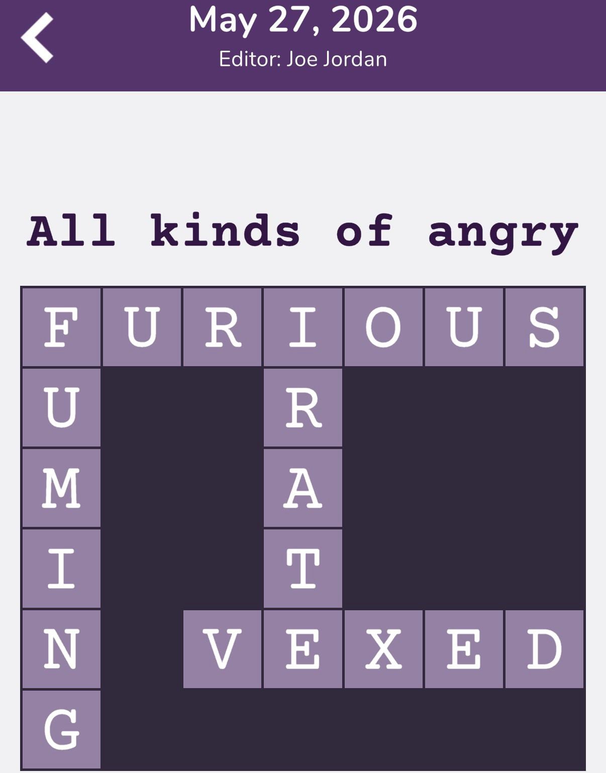 7 Little Words Tiny Little Crosswords May 27 2026