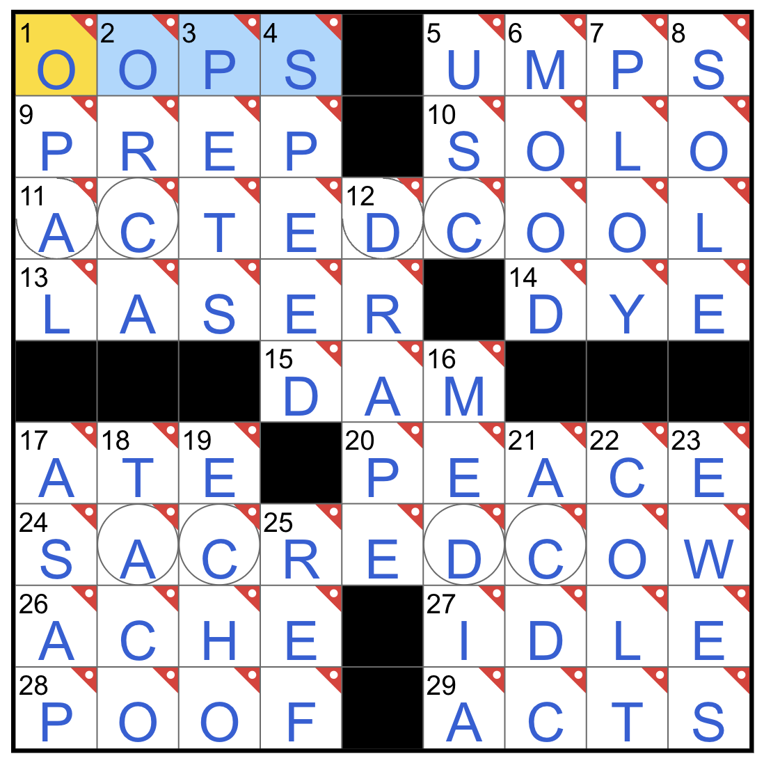 NYT May 18 2026 The Midi Crossword