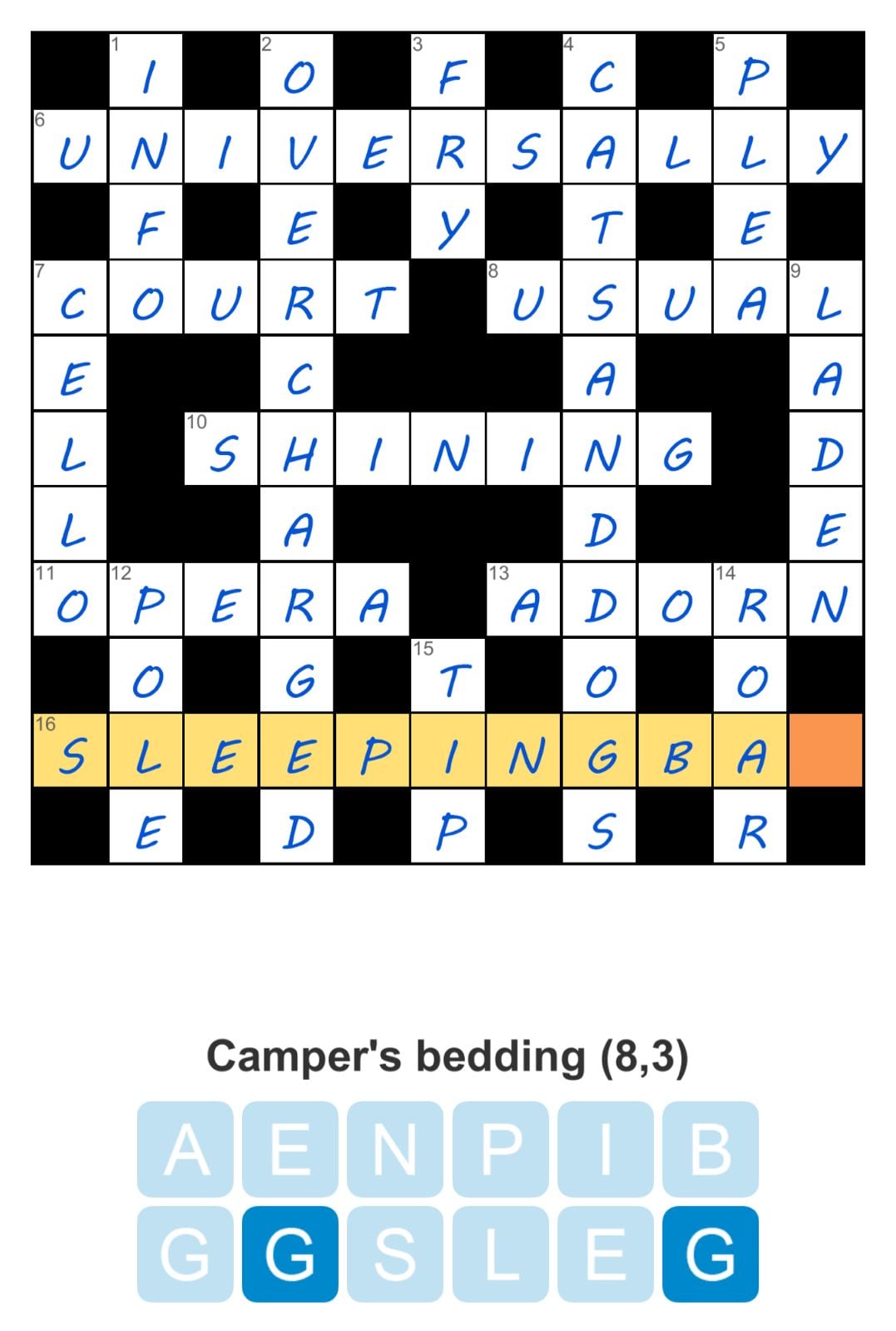 Puzzle Page Crossword May 16 2026