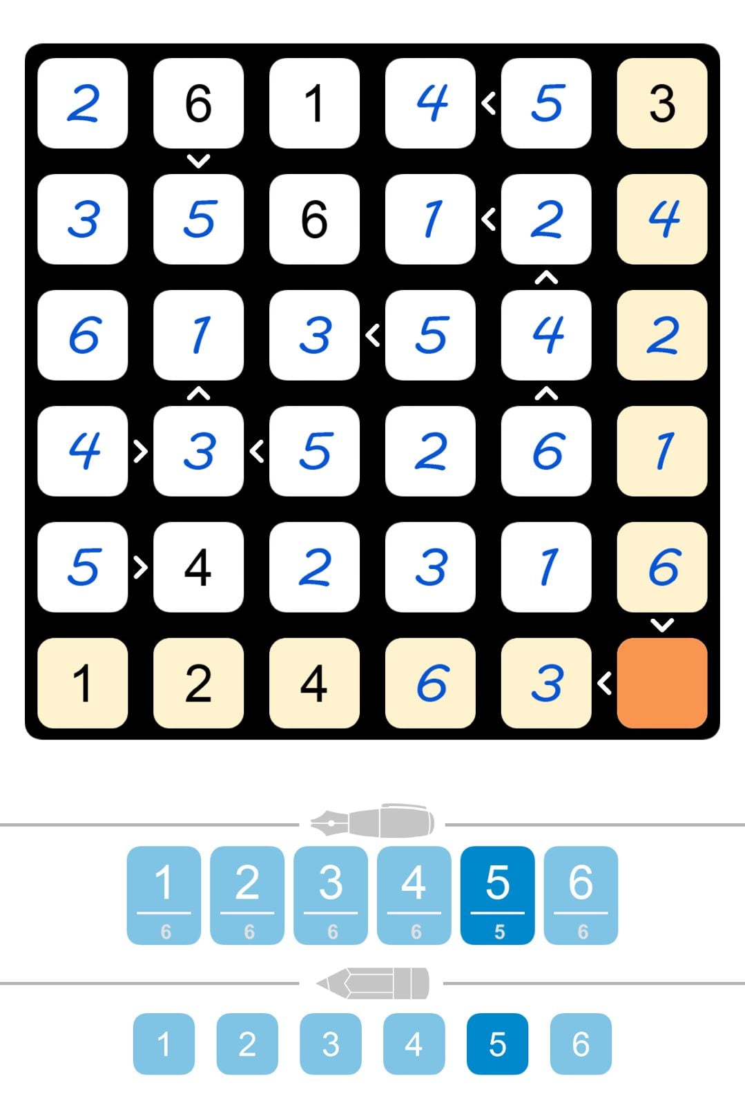 Puzzle Page Futoshiki May 8 2026