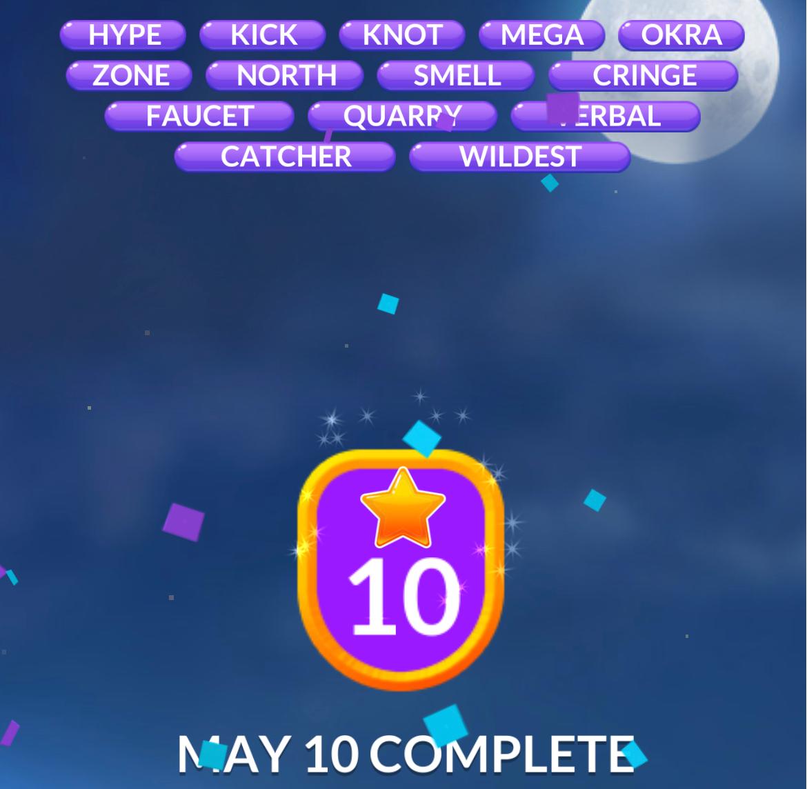 Word Stacks Daily Puzzle May 10 2026