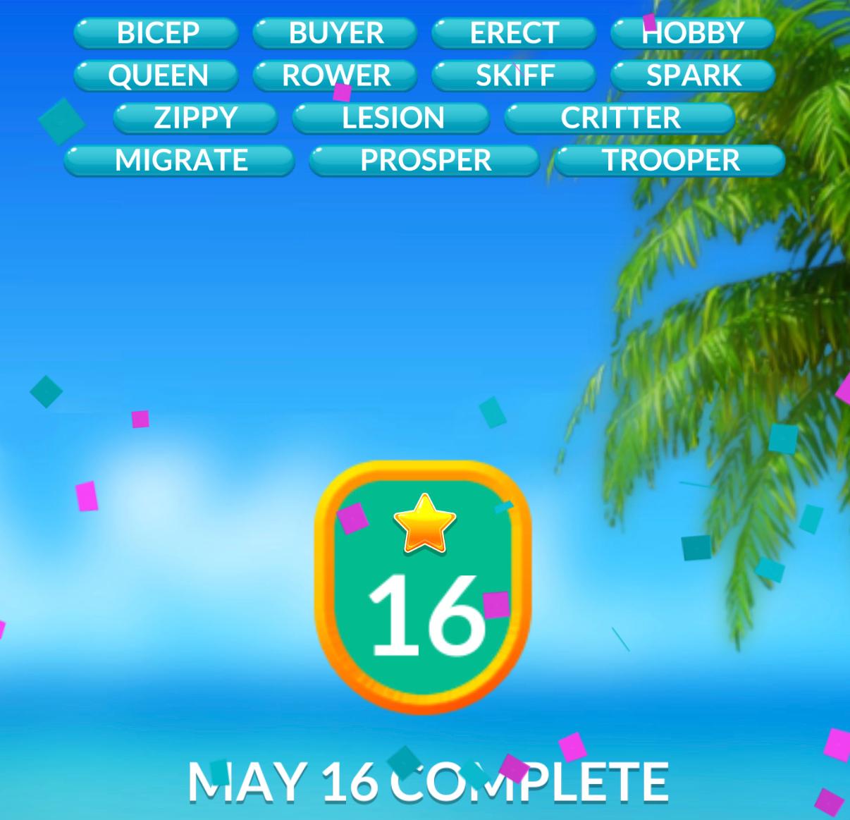 Word Stacks Daily Puzzle May 16 2026