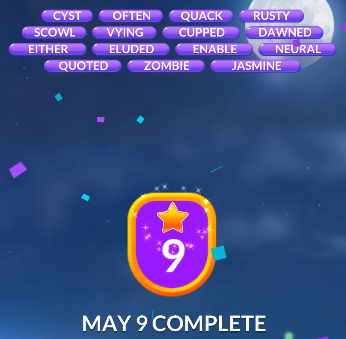 Word Stacks Daily Puzzle May 9 2026