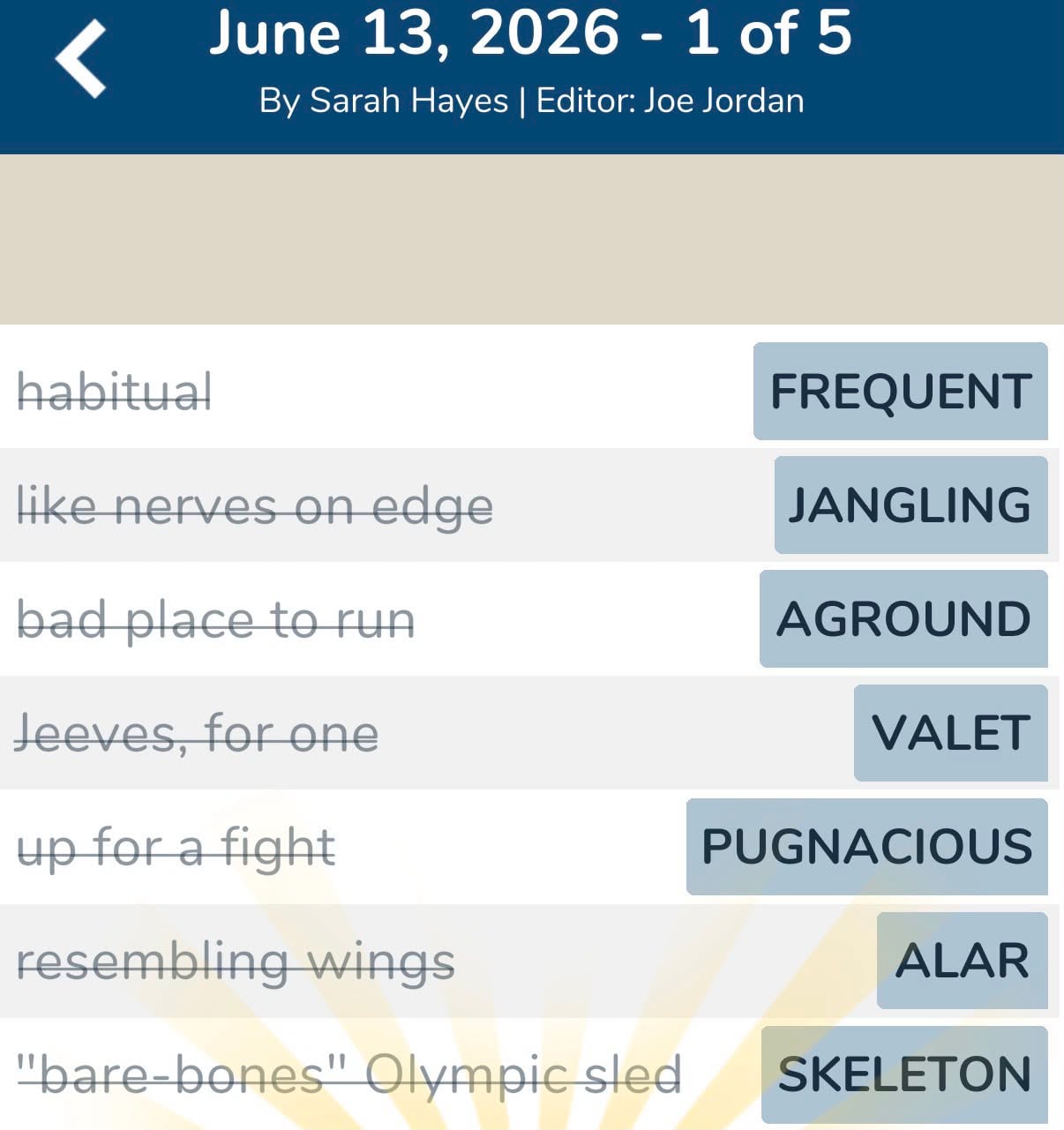 7 Little Words June 13 2026 1 7 Little Words June 13 2026 1