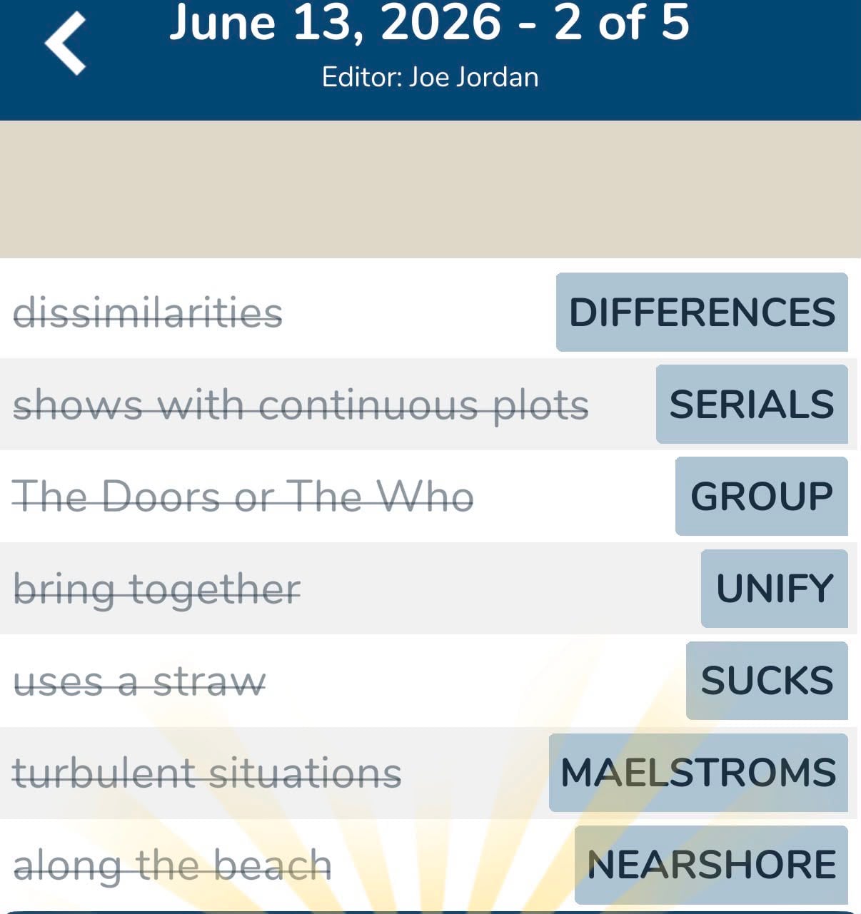 7 Little Words June 13 2026 2 7 Little Words June 13 2026 2