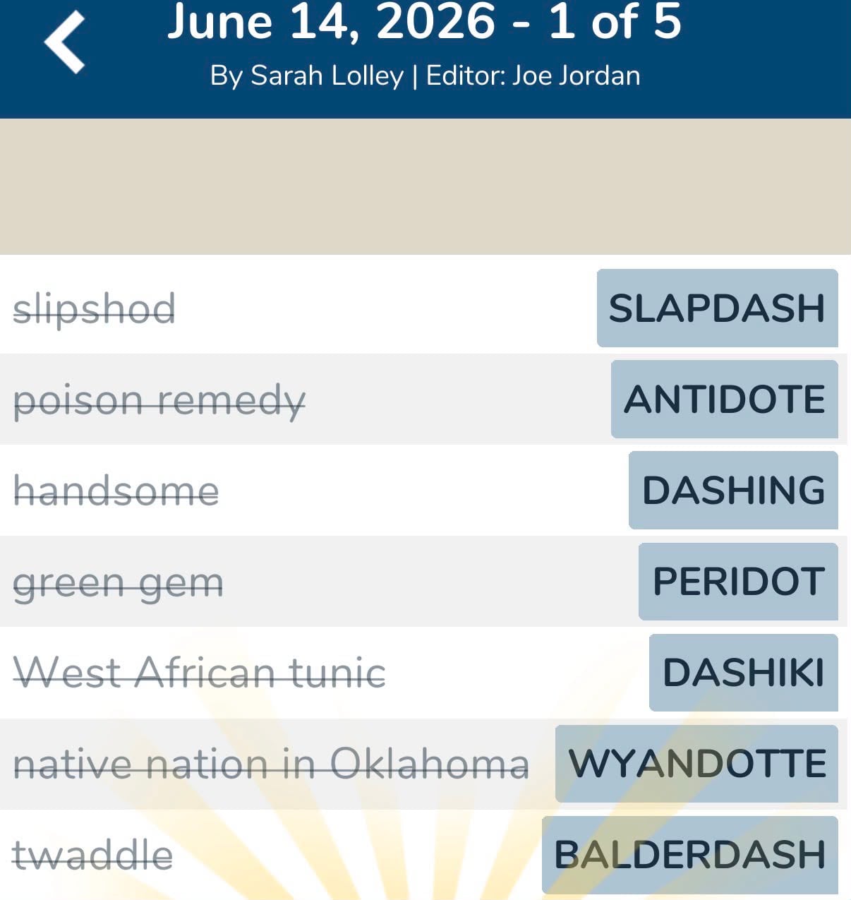 7 Little Words June 14 2026 1