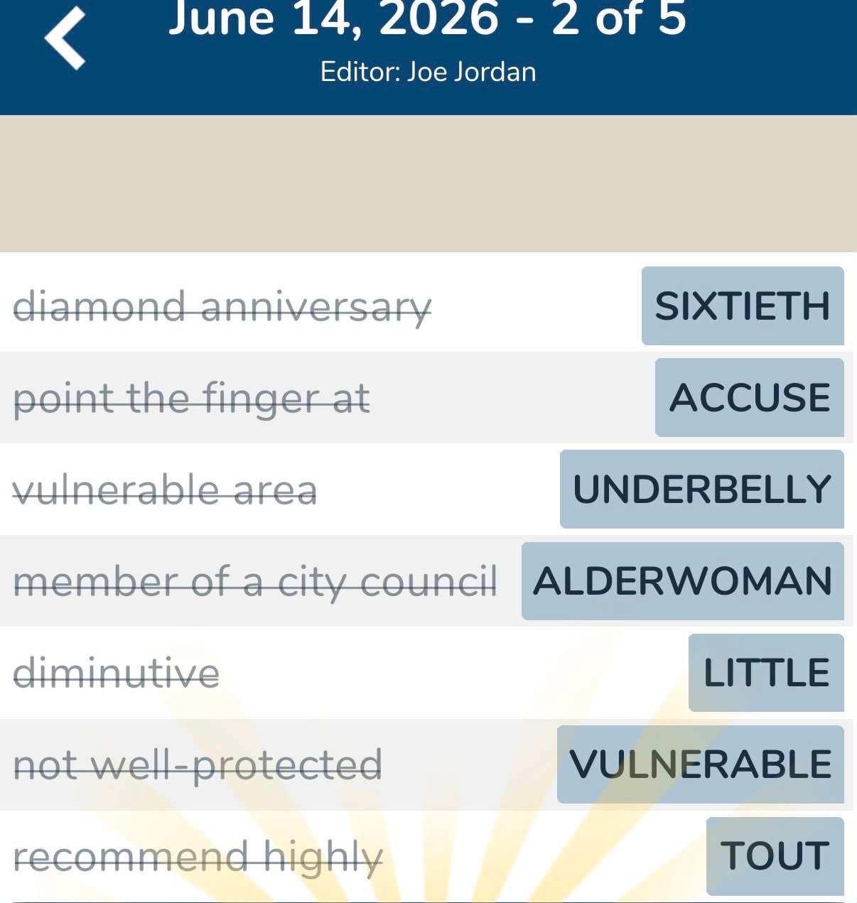 7 Little Words June 14 2026 2