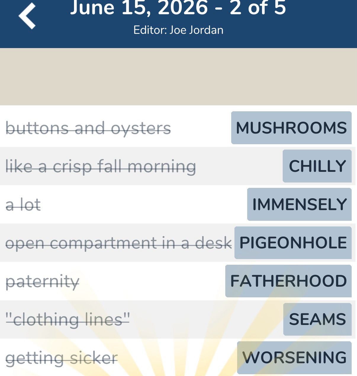 7 Little Words June 15 2026 2 7 Little Words June 15 2026 2