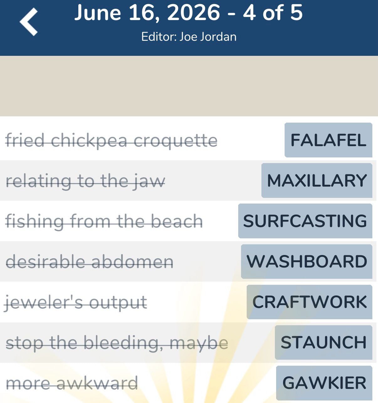 7 Little Words June 16 2026 4