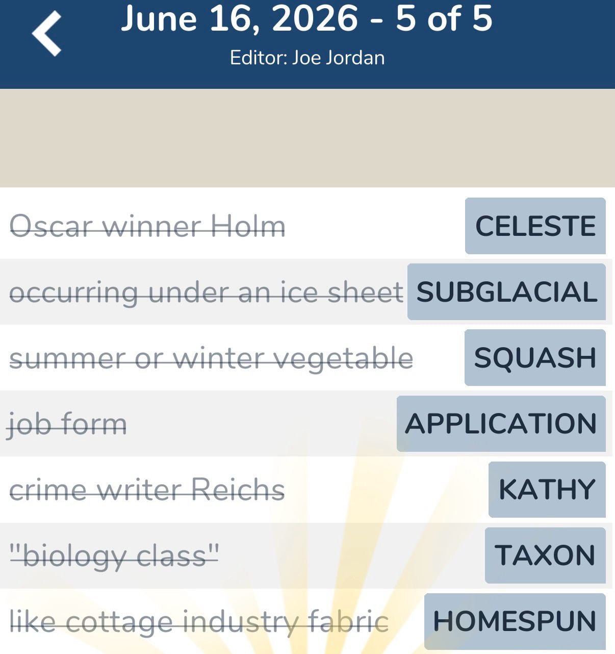 7 Little Words June 16 2026 5