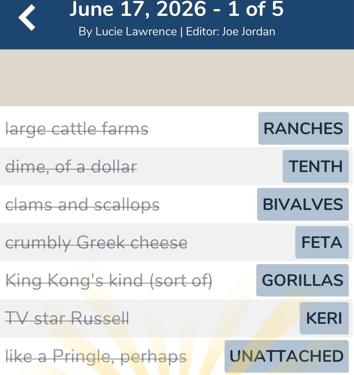 7 Little Words June 17 2026 1