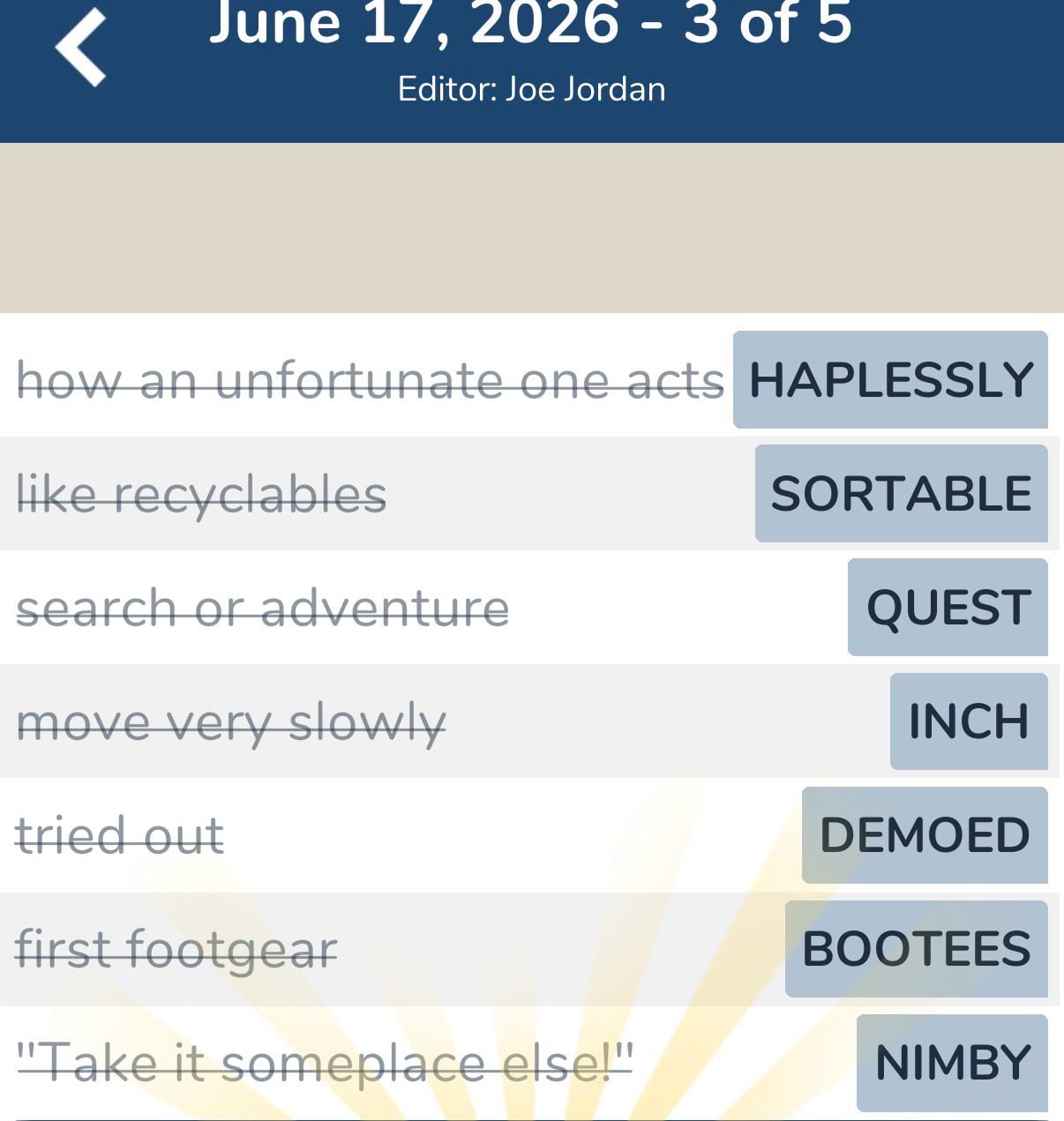 7 Little Words June 17 2026 3