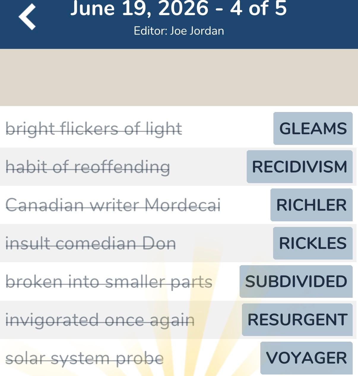 7 Little Words June 19 2026 4 7 Little Words June 19 2026 4