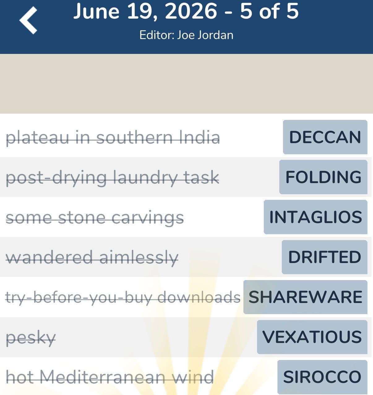 7 Little Words June 19 2026 5 7 Little Words June 19 2026 5